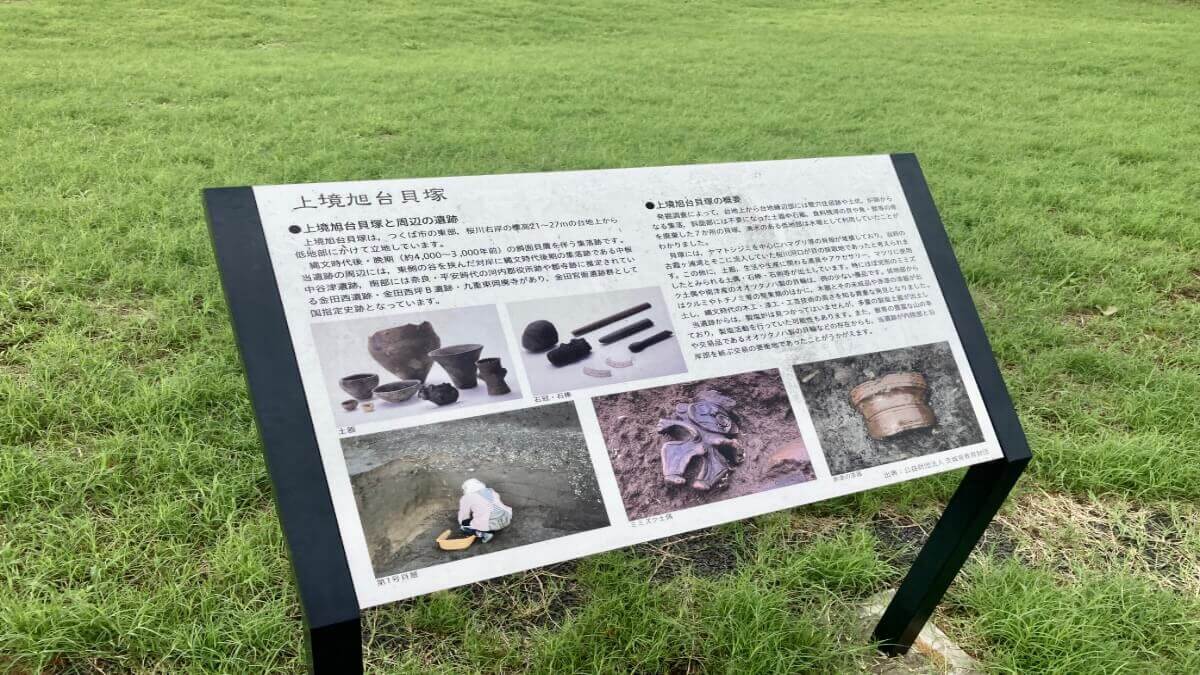 上境旭台貝塚公園の立て看板