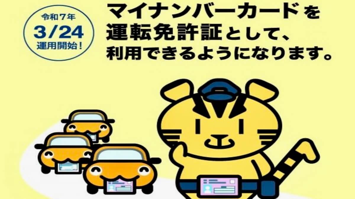 マイナ免許証の告知イラスト